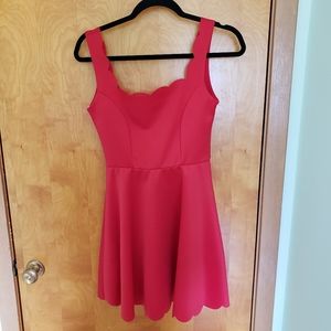 Agaci Red Fit and Flare dress